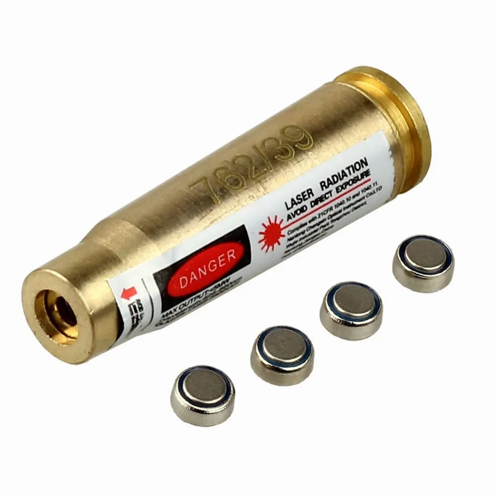 7.62X39MM Red Laser Bore Sight Cartridge Boresight copper