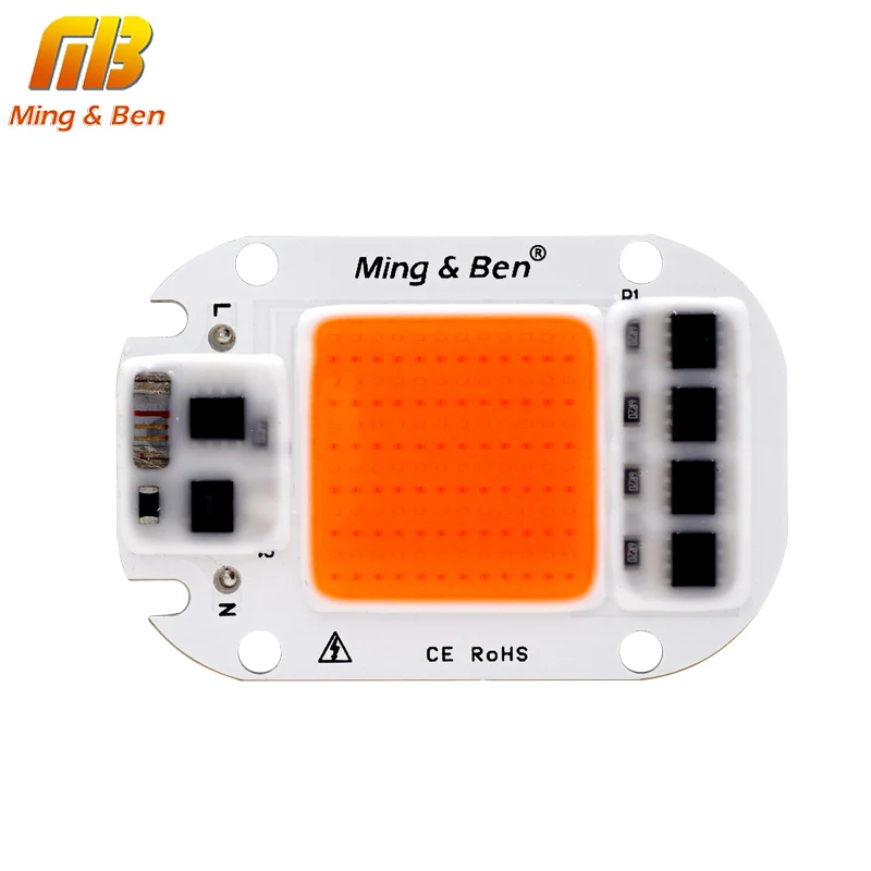 [MingBen] LED COB Chip For Grow Plant Light Full Spectrum Input 220V 110V 20W 30W 50W For Indoor Plant Seedling Grow and Flower