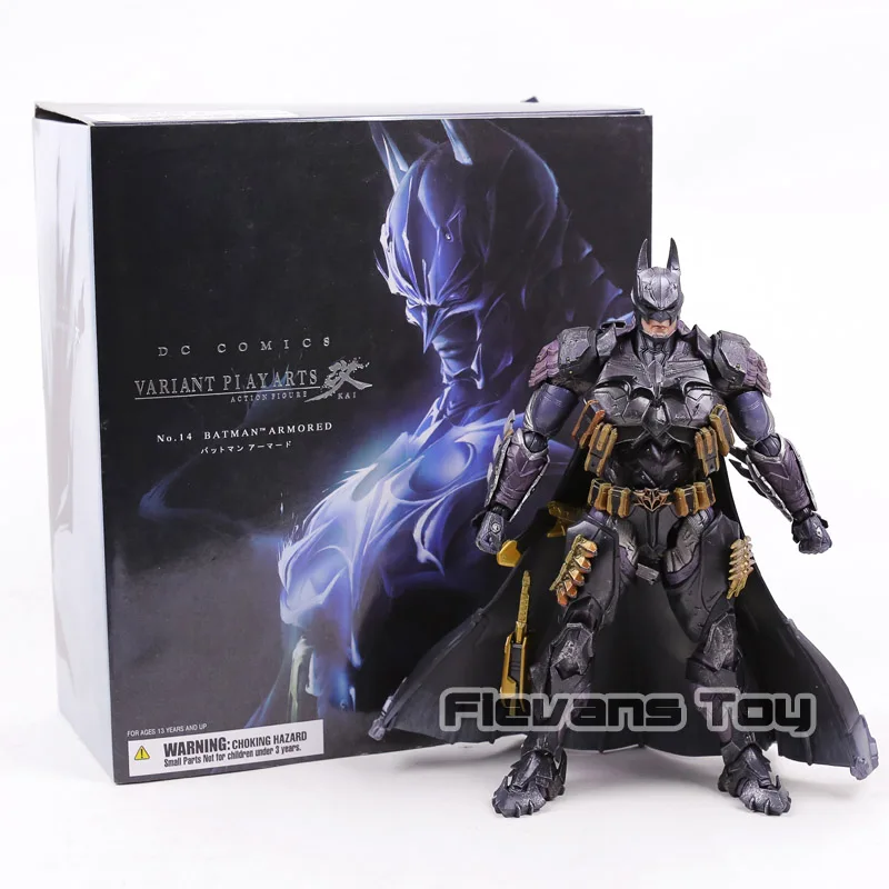 Играть Искусство Кай DC Comics Супер герой вариант PlayArts Kai № 14 Бэтмен бронированный ПВХ фигурка игрушечная Статуэтка - Цвет: boxed