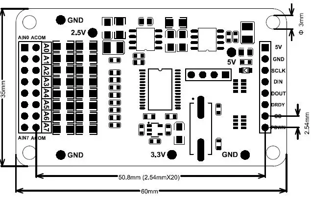 ADS1256 24 ADC8 дорожный AD-precision ADC модуль сбора данных