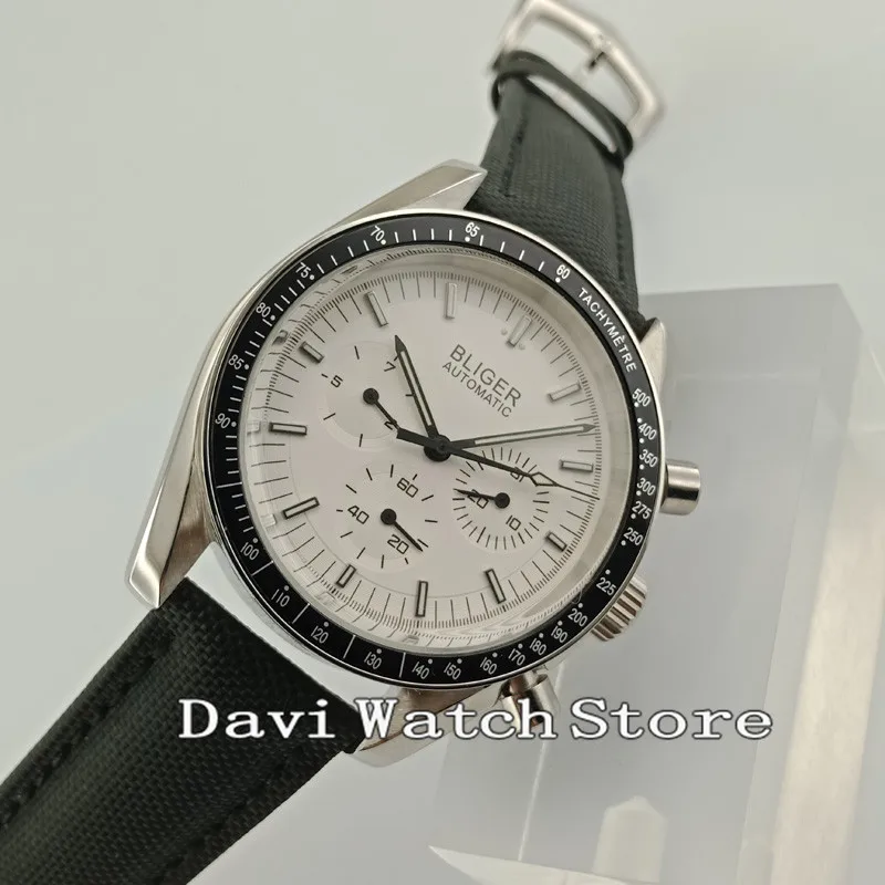 white dial Bliger новые роскошные 40 мм Автоматические Мужские часы с датой и индикатором недели 2908 - Цвет: white dial