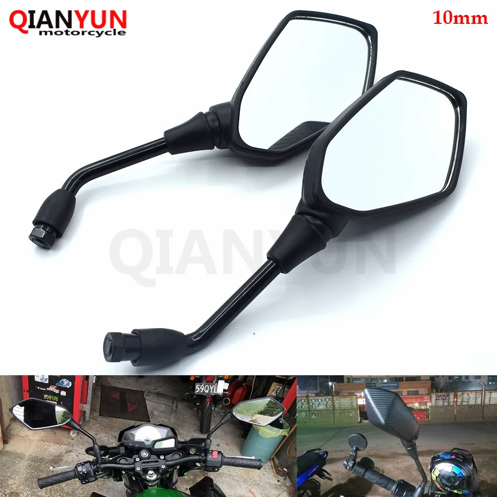 

Universal 10MM Motorcycle Handlebar Rear View Side Mirror Rearview Mirrors For Yamaha FZ1 FZ6 FZ8 FZ6R XJ6 MT-07 MT-09 MT09
