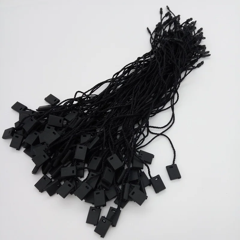 7" Garment Hang Tag String Black 300 Pieces Black Hang Tag Nylon Cord For Price