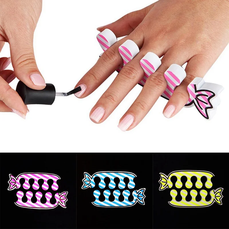 2 шт./компл. Цвет случайный Nail Книги по искусству инструменты Finger Toe Splitter ремонтных ногти инструмент мягкой губкой Пена Удобная губка пены