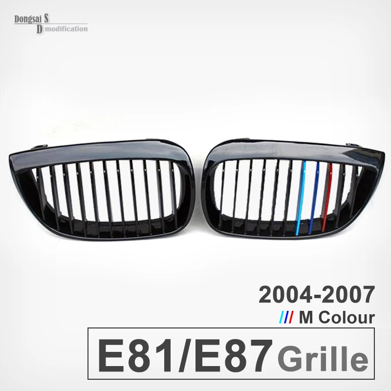 E87 спереди м цвет почек решетка гриль для BMW 1 серии E81 E87 2004-2007 116i 116d 118i 118d 120i 120d 123d 125i 128i 130i 135i