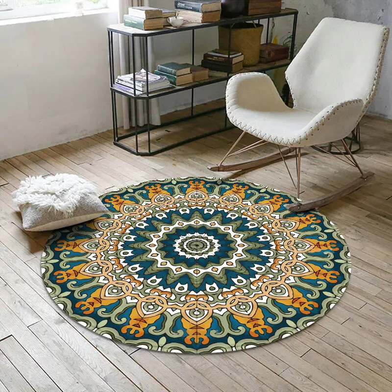 Persian Round Carpet Living Room Home Decor Bedroom Carpet Computer