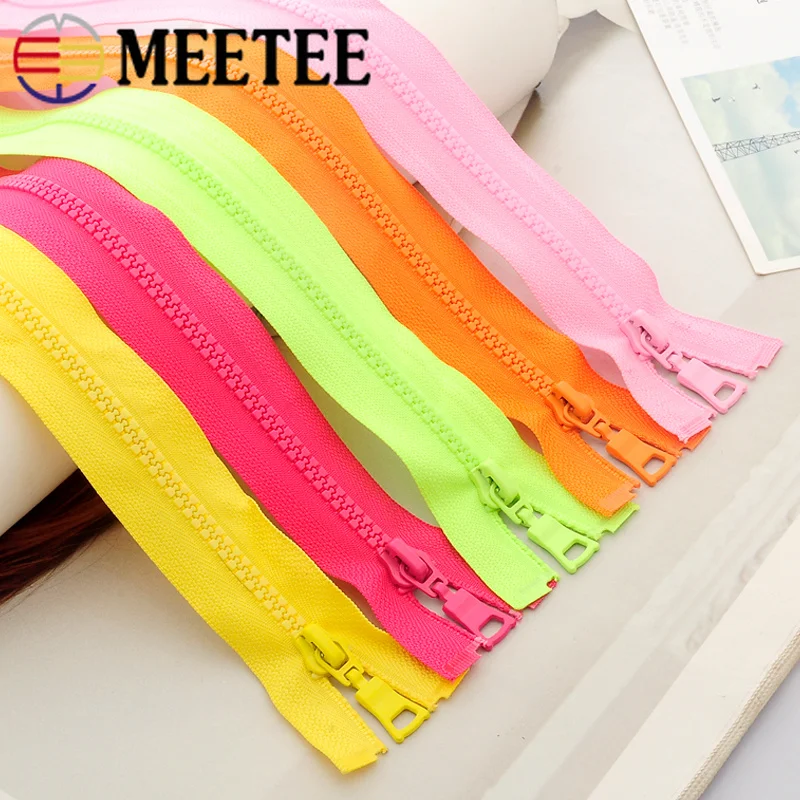 

Meetee 4pcs 55cm 90cm 5# Resin Long Zipper Open End Zip Bags Coat Down Jacket Sewing Garment Decoration Craft Accessories AP204
