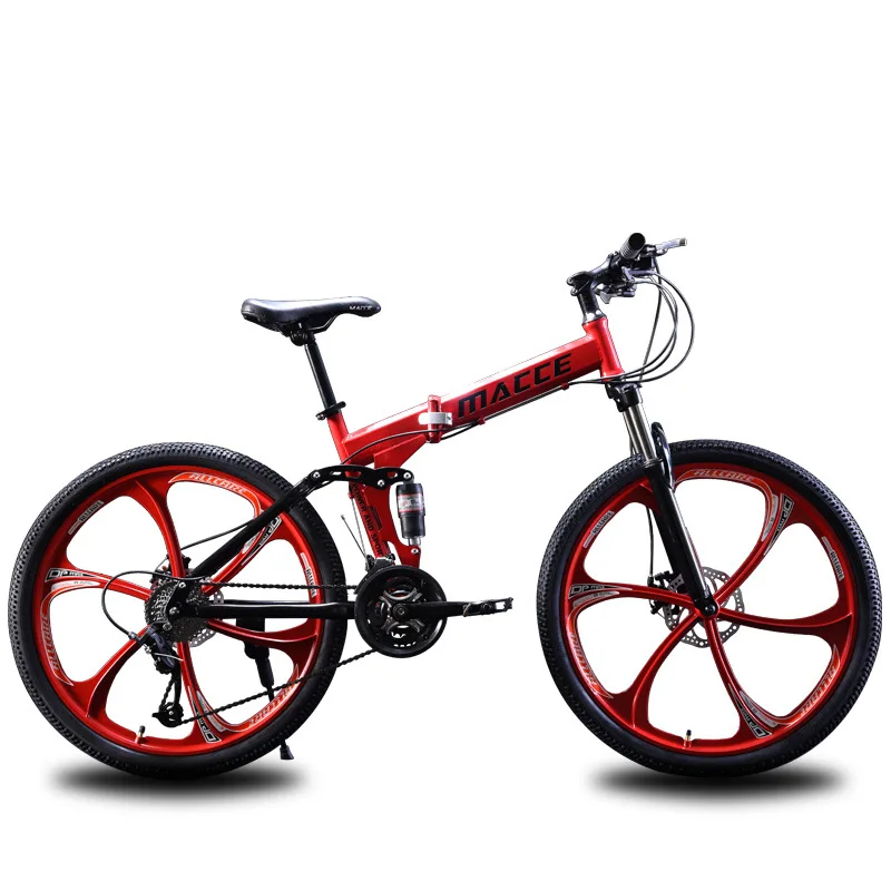 

2019 new 26 inch 10 seconds fast folding bicycle variable shift disc brake front and rear shock absorber bicycle