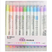 12 шт. ручки mildliner мягкий вкладыш двуглавый флуоресцентная ручка для школы офиса поставка искусство хайлайтер рисунок маркер ручка