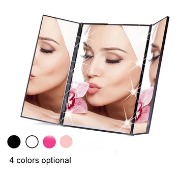 

Women Fashion 8 LED Lights Lamps Makeup Mirror Folding Portable Compact Pocket Cosmetic Mirror Hand Mirror Makeup Tools