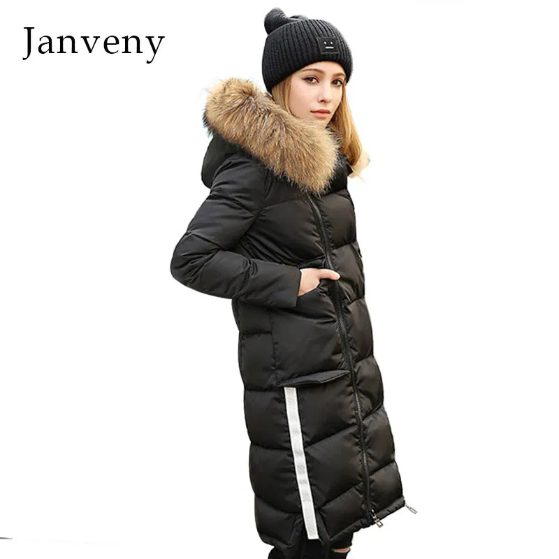 

Winter Jacket Women 2018 Winter Coat Women Luxury Large Real Raccoon Fur Long Duck Down Coats Winter Parka For Female Clothing