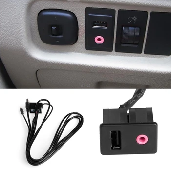 

Brand New Car 3.5mm USB AUX Headphone Male Jack Flush Mount Mounting Adapter Panel Input wholesale