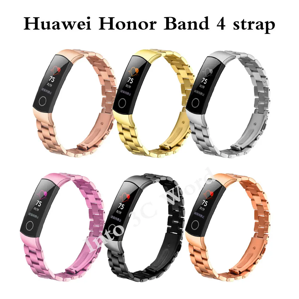 

Metal Wrist Strap For Huawei Honor Band 4 Watchband Wristband Stainless Steel Replacement For huawei band 4 Bracelet
