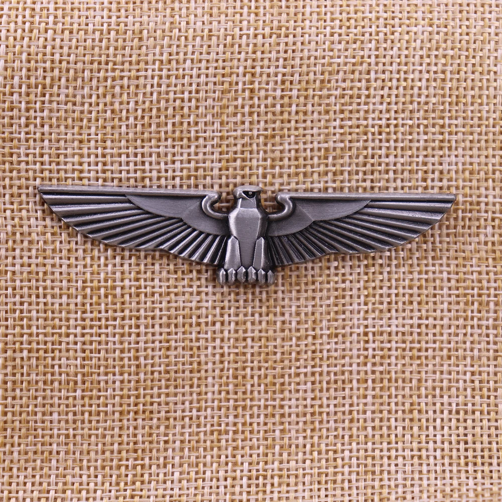 

German eagle pin retro silver black metal badge Deutsche antique gift