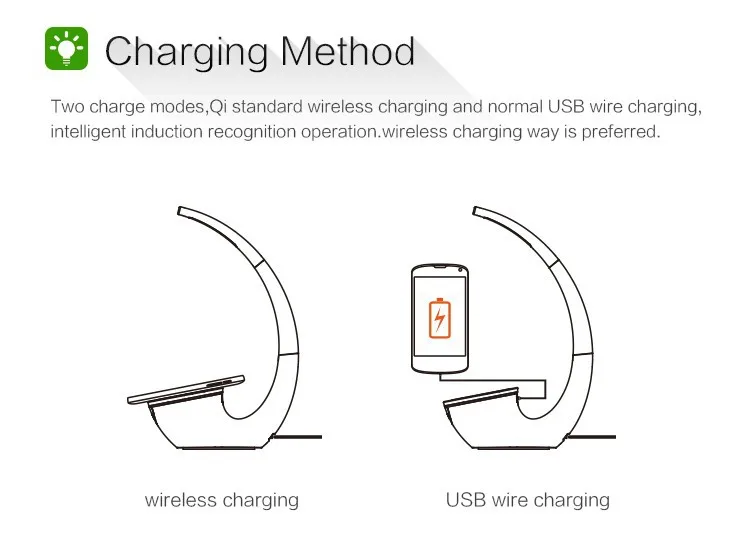 Высокотехнологичная беспроводное зарядка Phantom Настольная лампа Nillkin Беспроводная жизнь Бесконечная свобода Уход за глазами Телефонная зарядка