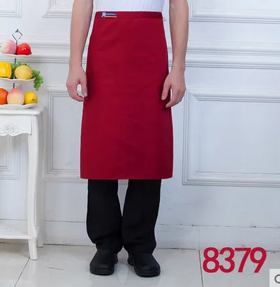 Женская униформа для шеф-повара, унисекс, кухонный поварский фартук, вода и грязное превосходство, ресторан, официант, рабочая половина юбки, один размер - Цвет: red