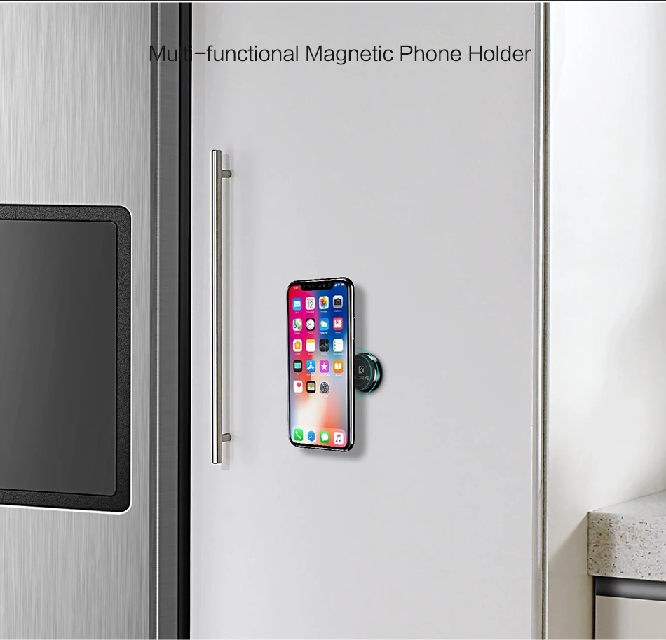 Новинка, универсальная настенная настольная Металлическая магнитная наклейка, подставка для мобильного телефона, держатель для Xiaomi Iphone samsung
