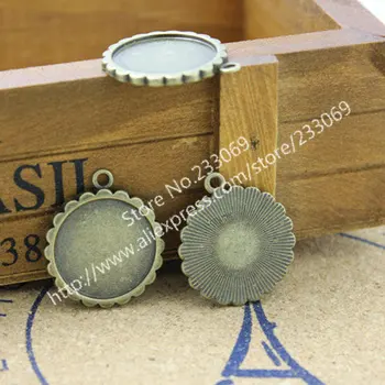 

20 PCS/lot Vintage lace Round Cabochon Settings Jewelry Findings & Components 20 mm Fit Jewelry Di T0010