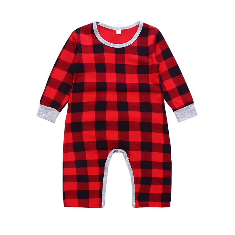 tartan baby romper