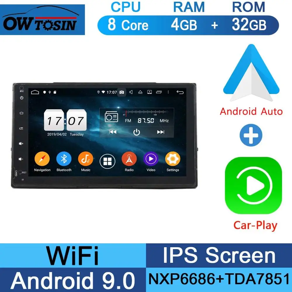 " ips 8 Core 4G+ 64G Android 9,0 автомобильный DVD мультимедийный плеер gps Радио для Toyota Corolla DSP CarPlay Parrot BT - Цвет: 32G CarPlay Android