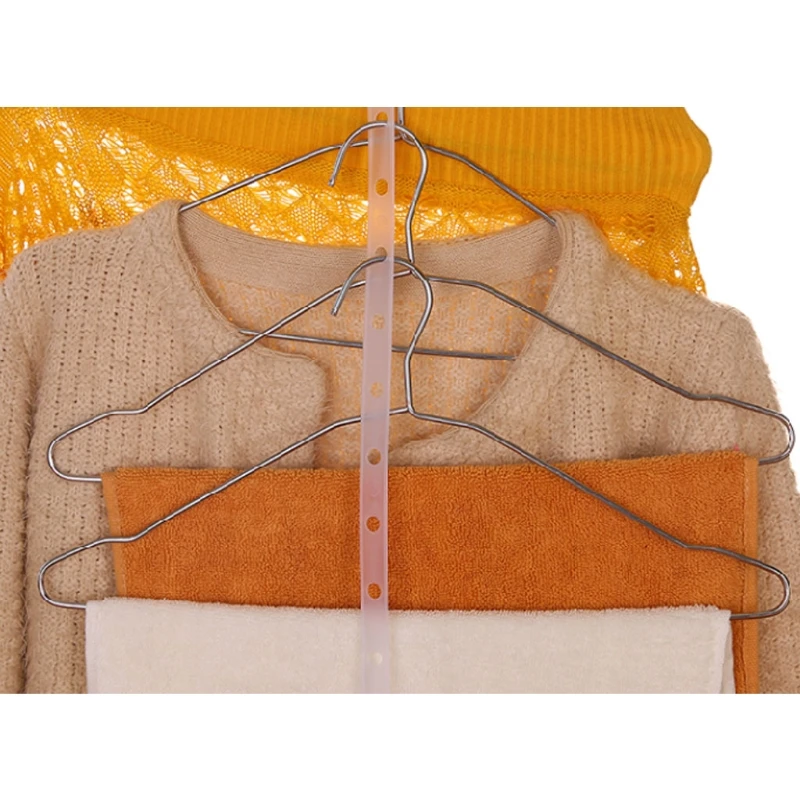 

5Pcs Transparent Display Hanger Connector Strips Display Stable For Clothes Rack