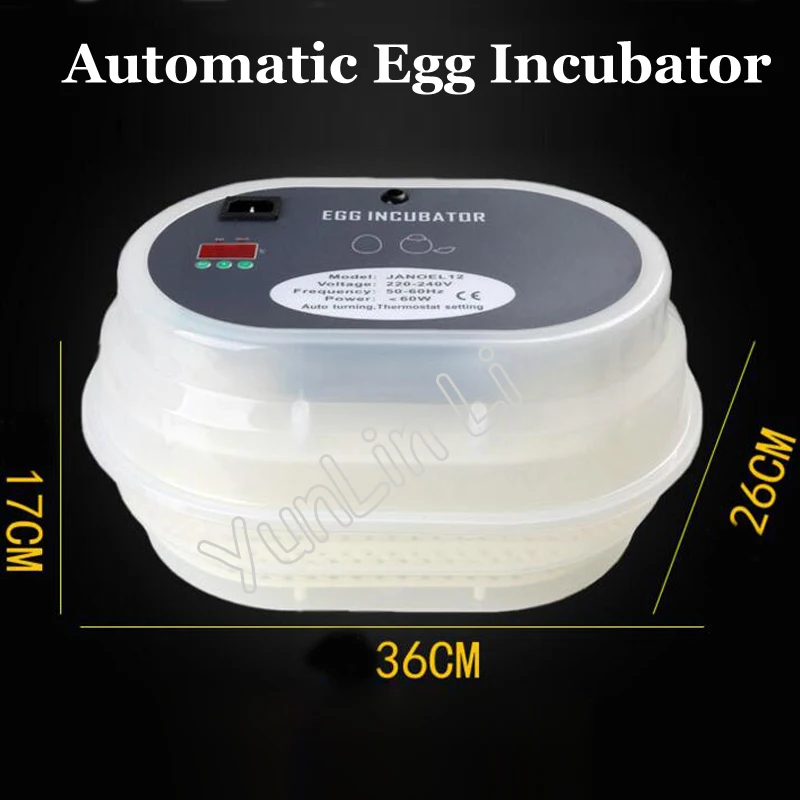 Automatic Egg Incubator 220V/110V Digital Egg Incubator Mini Hatcher Brooder Setter JN12 Automatic Egg Incubator 220V/110V Digital Egg Incubator Mini Hatcher Brooder Setter JN12