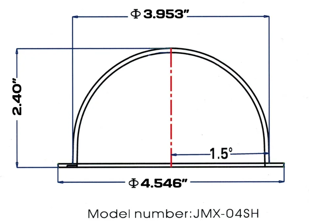 JMX 4 дюймов Акриловые Крытый/наружного видеонаблюдения Замена Расширенный прозрачный корпус для купольной камеры безопасности корпус купольной камеры
