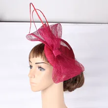 2016 fashion cocktail font b hats b font sinamay base and trim bridal hair accessorise adorned