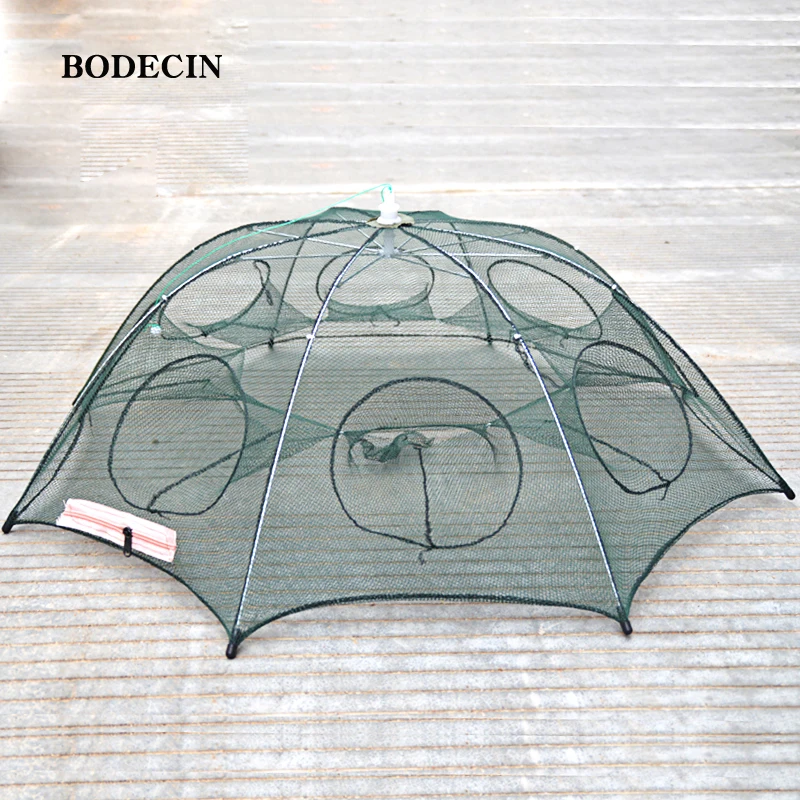  8 Hole Fishing Net Folded Portable Hexagon Fish Network Casting Nets Crayfish Shrimp Catcher Tank Trap China Cages Mesh Cheap (6)