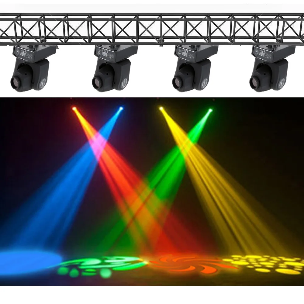 DJ сценический свет DMX-512 мини движущийся головной свет 8 цветов светодиодный сценический свет с формами автоматический 9/11 канал вечерние