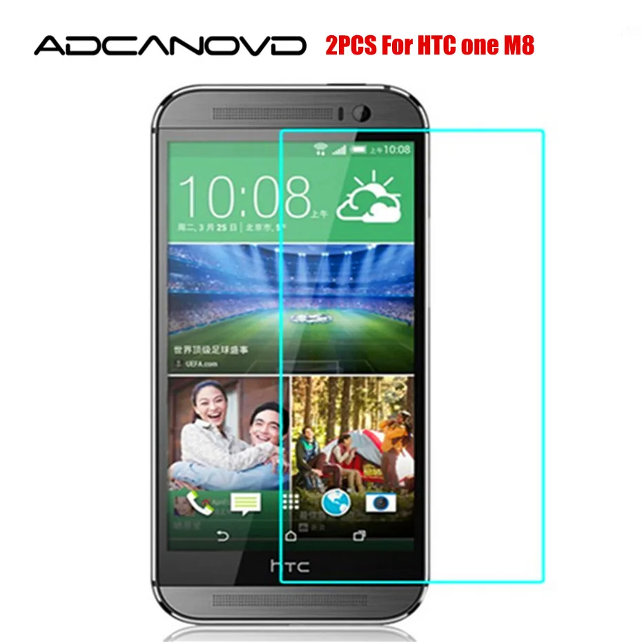 2 шт. закаленное стекло для HTC One M8 Dual Sim защита экрана 9H защитная пленка на M8i Eye M8Ew M8d