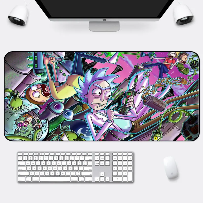 700x300 gaming large mouse pad l xl desk mat anime for rick and morty mousepad for pc laptop pad overlock