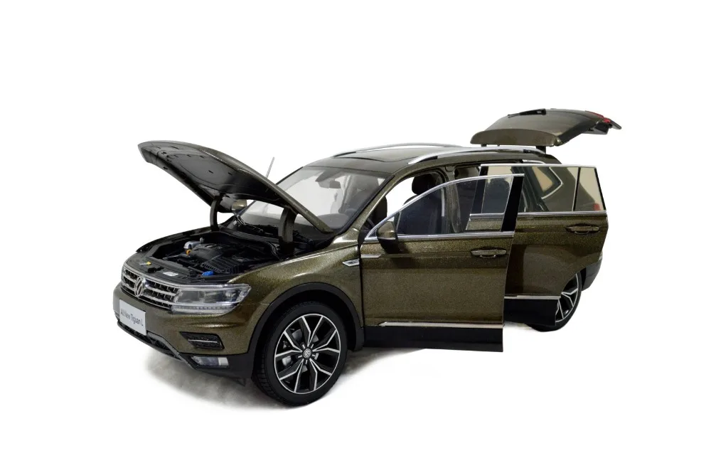 Модель Paudi 1/18 1:18 Масштаб VW Volkswagen New Tiguan L коричневая литая модель автомобиля Игрушечная модель автомобиля открывающиеся двери