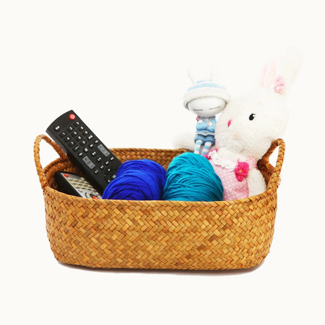 1 قطعة الخوص سلات تخزين الغسيل القش اليدوية خليط طوي أصيص أزهار الحديقة الغراس سلة أشتات برميل