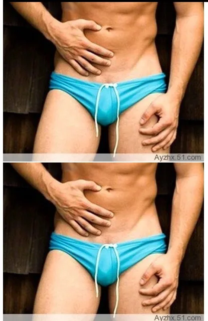 New branding BOYTHOR Advanced customization Men of low-rise swimming trunks Sexy exposure prevention Pure color | Спорт и