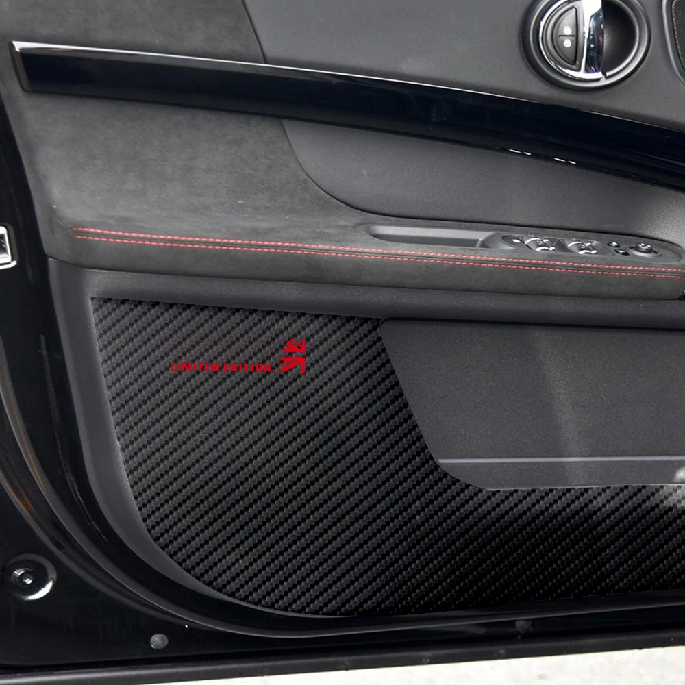 

5D Carbon Fibre Leather Door Anti kick Pad Protective Cover Door Protection Sticker for MINI Countryman F60 2017- Accessories