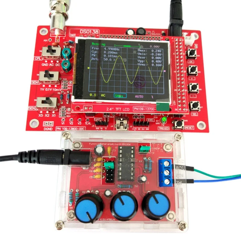 XR2206 Высокоточный генератор сигналов DIY Kit синус/квадратный выход 1 Гц-1 МГц Регулируемая амплитуда частоты