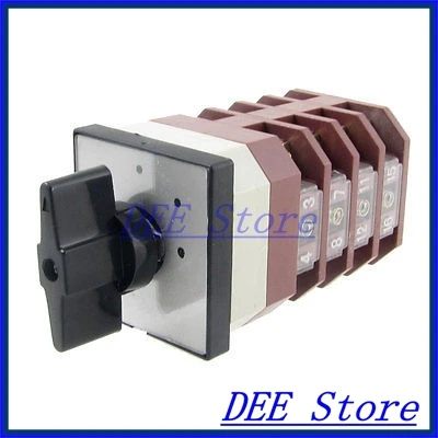

380V/AC 220V/AC 4 Position Rotary Cam 16 Screw Terminals Changeover Switch