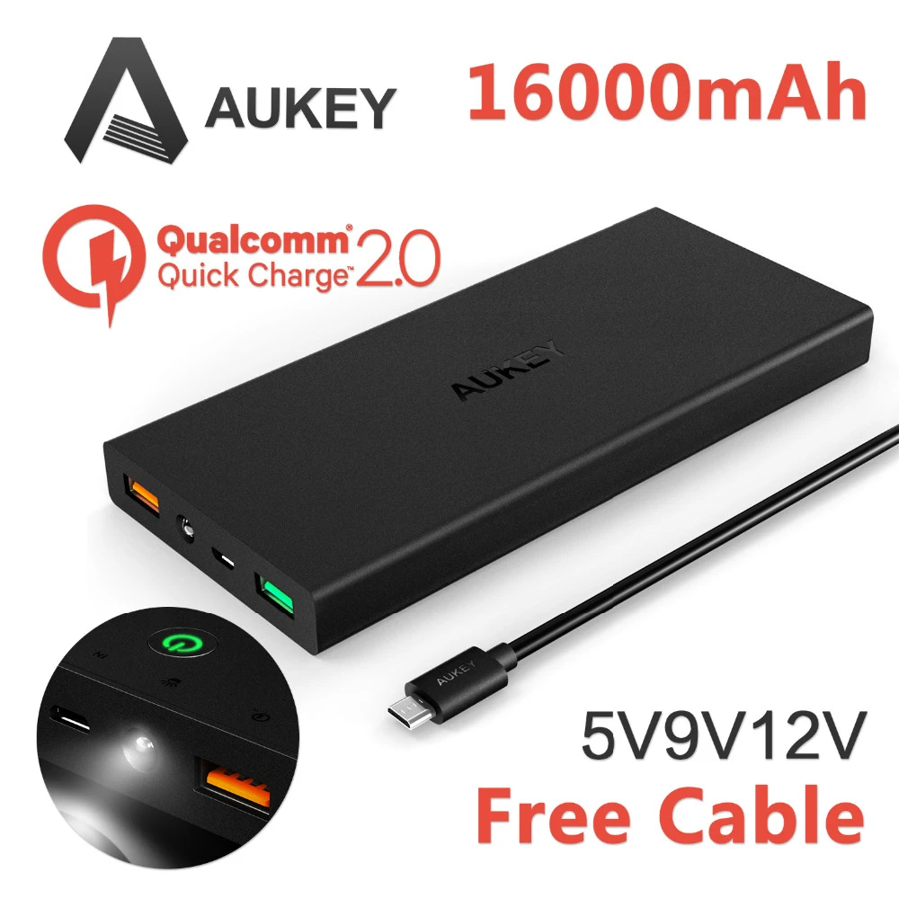 AUKEY Quick Charge 2.0 16000mAh Portable External Battery Fast Charger