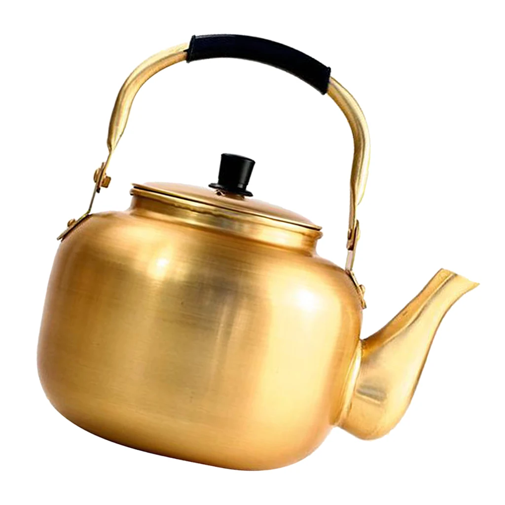 Aluminum Whiskey Flagon Metal Drinking Flask Wine Alcohol Liquor Pot - Yellow