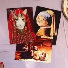 Восстановите древний Кот настоящий телас Лоскутная Ткань картина маслом дизайн хлопок ткань стиль для Diy проект лоскутное шитье