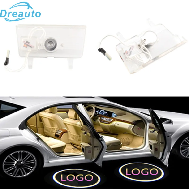 Dreauto 2 шт. Автомобильный Дверной светильник автомобильный Стайлинг логотип