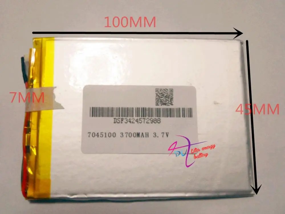 tablet battery Size 7045100 3.7V 3700mah tablet battery with Protection