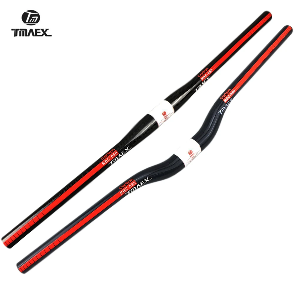 

TMAEX Carbon Fiber MTB Handlebar Bicycle Handlebar 31.8mm Carbon Mountain Bike Handlebar 4 Upsweep 9 Backsweep Free Shipping