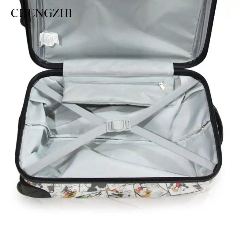 small hard suitcase on wheels