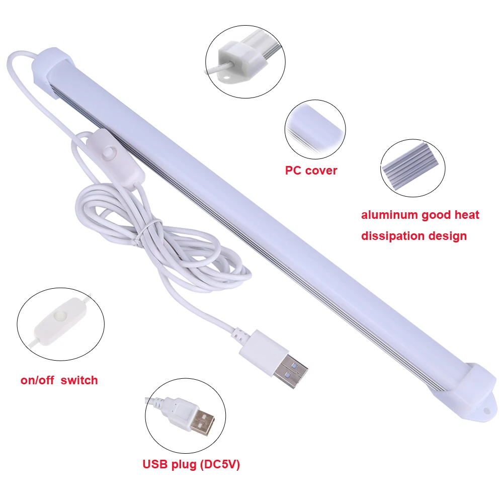 Светодиодная световая панель USB 5 в пост. Тока 5730 бар Led52cm алюминиевая полоса для