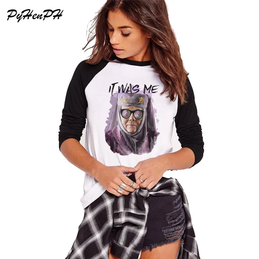

2019 Long Sleeve T shirt Women Game Of Thrones T-shirt It Was Me Print Tee Shirt Homme Spring Autumn Cotton Tshirt Femme