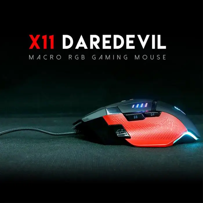 Новая игровая мышь 8 кнопок 4 режима Проводной USB 1,8 м RGB светодиодный светильник для компьютера