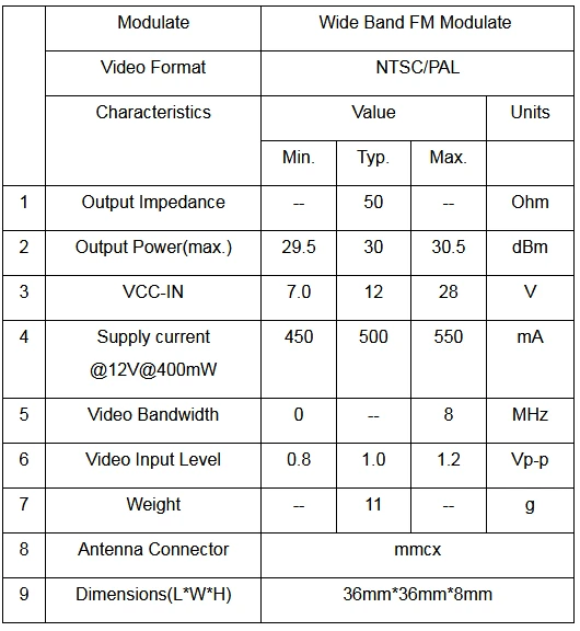 The Force Long Range 1W VTX 