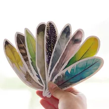 30 шт./кор. красивые перья подарок закладки маркер канцелярские подарок реалистичные Kawaii мультфильм закладки для офиса школьные принадлежности